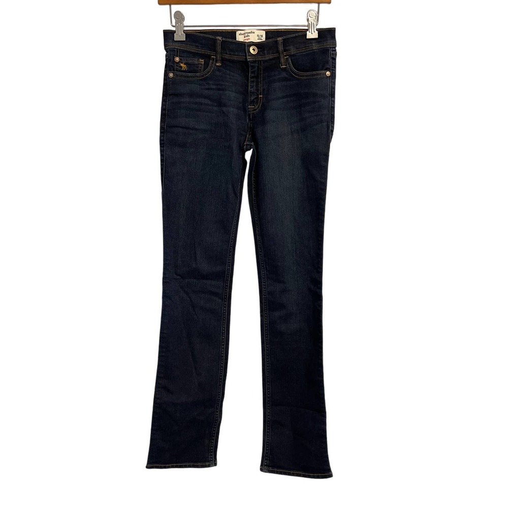 Abercrombie Kids Dark Blue Straight Jeans‎ Size 15/16 Pre-owned